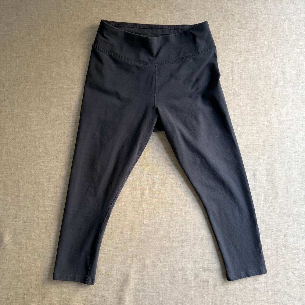 Pact Go-To Legging Crop Charcoal Organic Cotton Sustainable Athleisure S